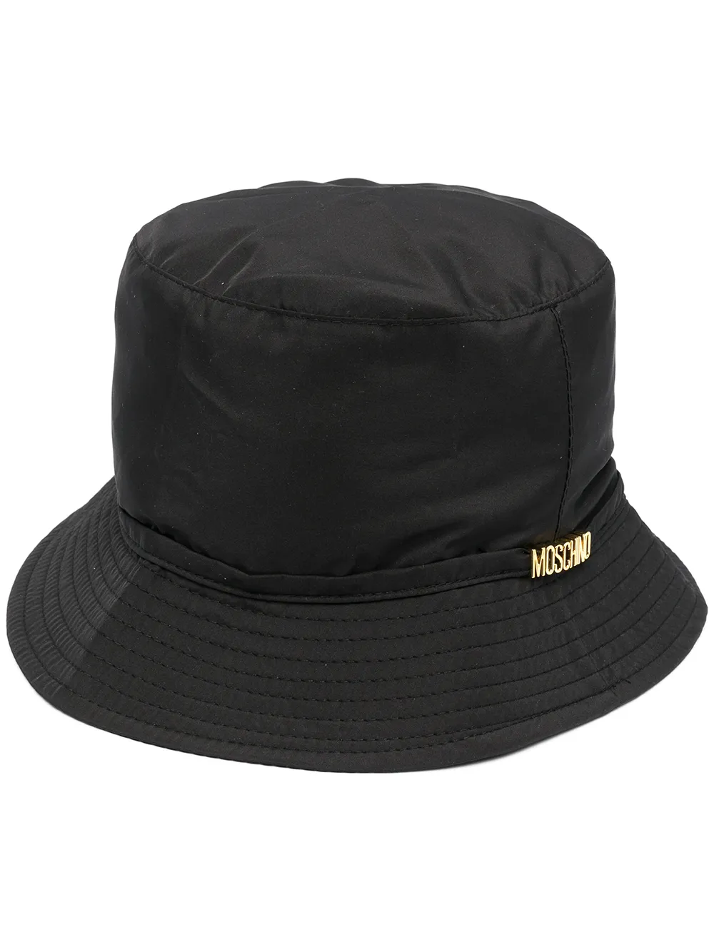 

Moschino logo-plaque bucket hat - Black