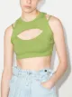 Image 2 of Danielle Guizio Arched cut-out knitted top