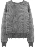 John Elliott ribbed-knit crewneck jumper - Grey