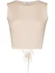 Image 1 of Danielle Guizio ribbed-knit crop top