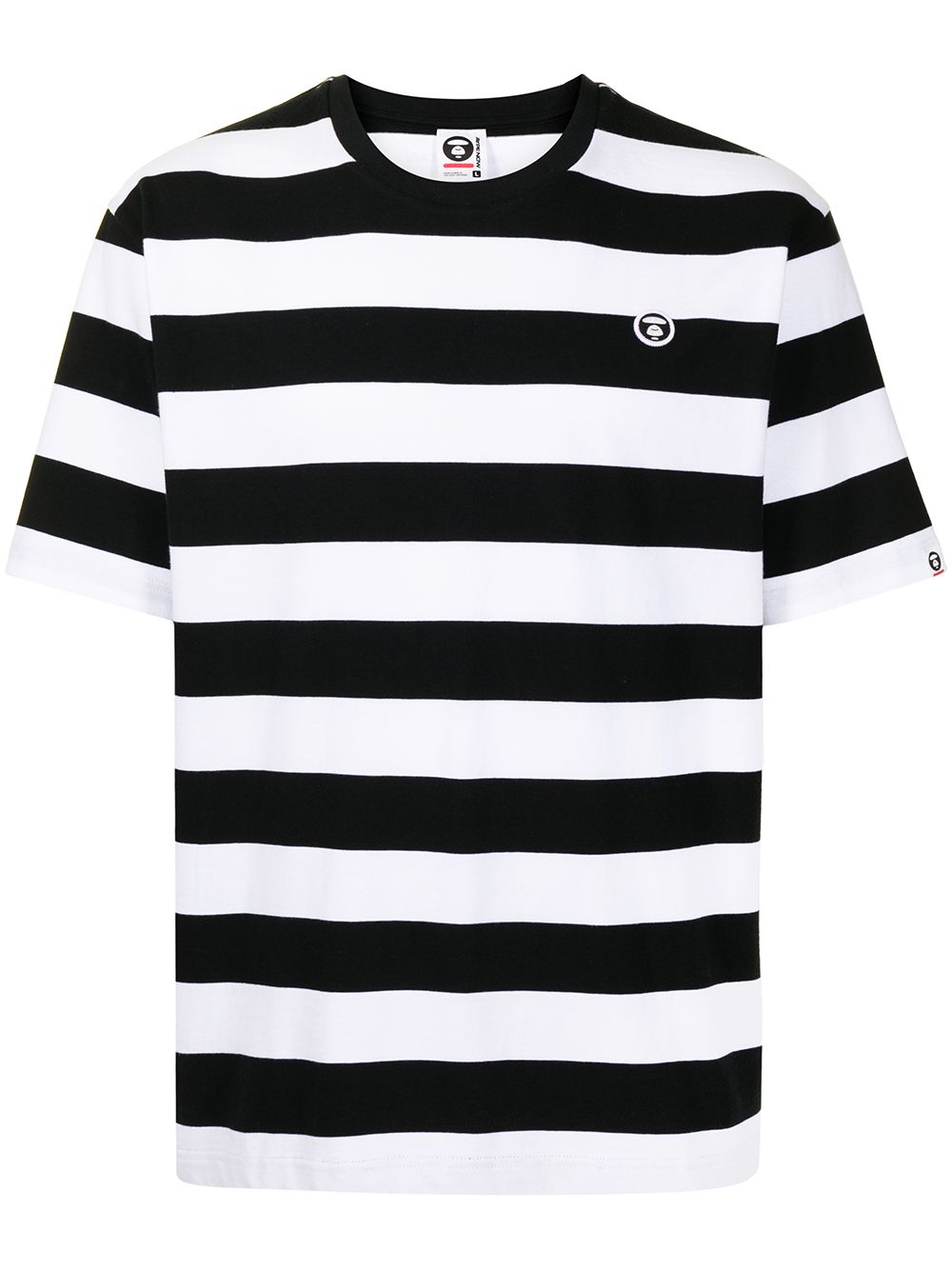 Aape By A Bathing Ape Stripe Print T-shirt In White