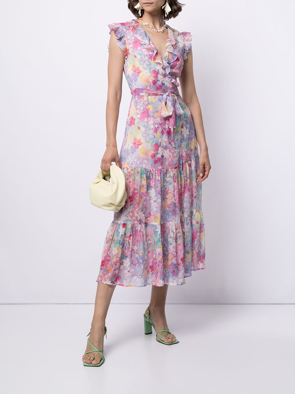 фото Rixo платье minnie с запахом и цветочным принтом