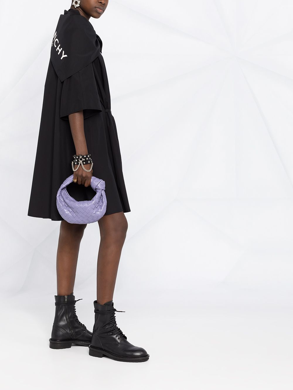 фото Givenchy платье-рубашка с логотипом и шарфом