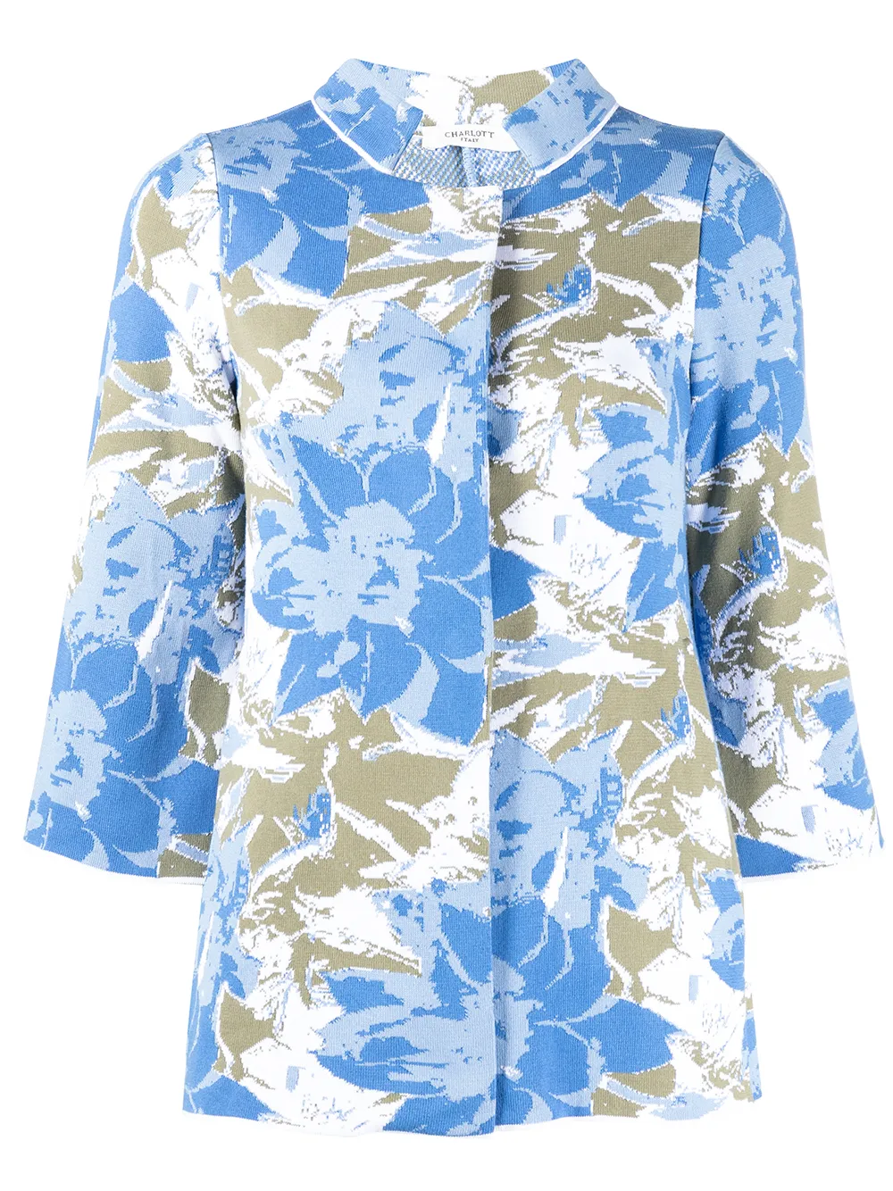 Charlott floral intarsia cardigan