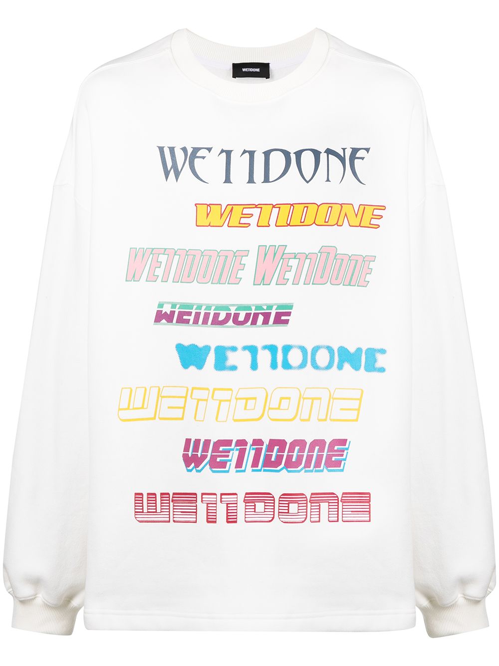 We11done Logo Print Sweatshirt - Farfetch