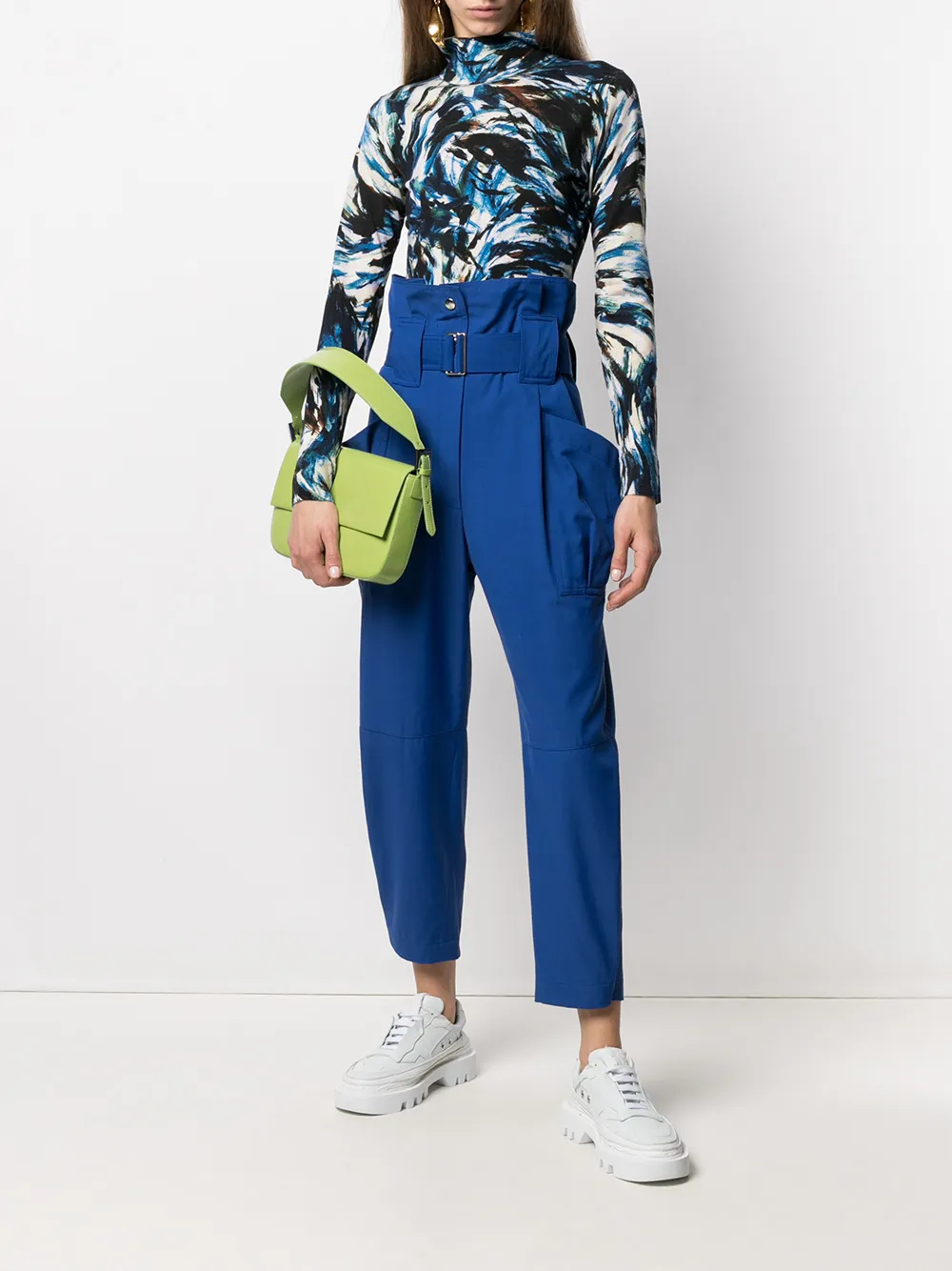 фото Kenzo укороченные брюки с присборенной талией