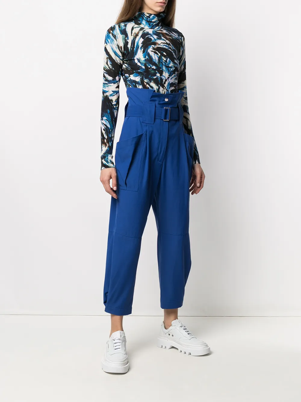 фото Kenzo укороченные брюки с присборенной талией