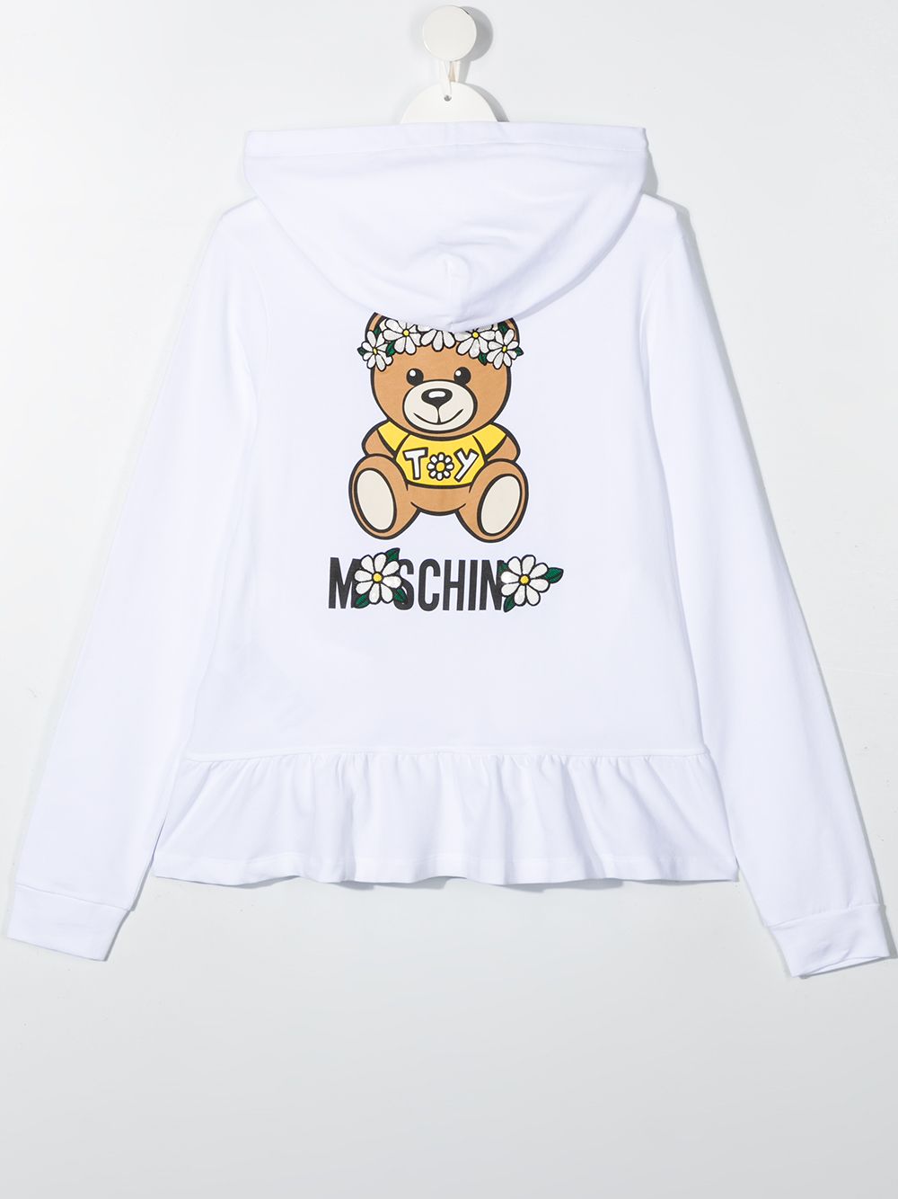 фото Moschino kids худи на молнии с принтом teddy bear