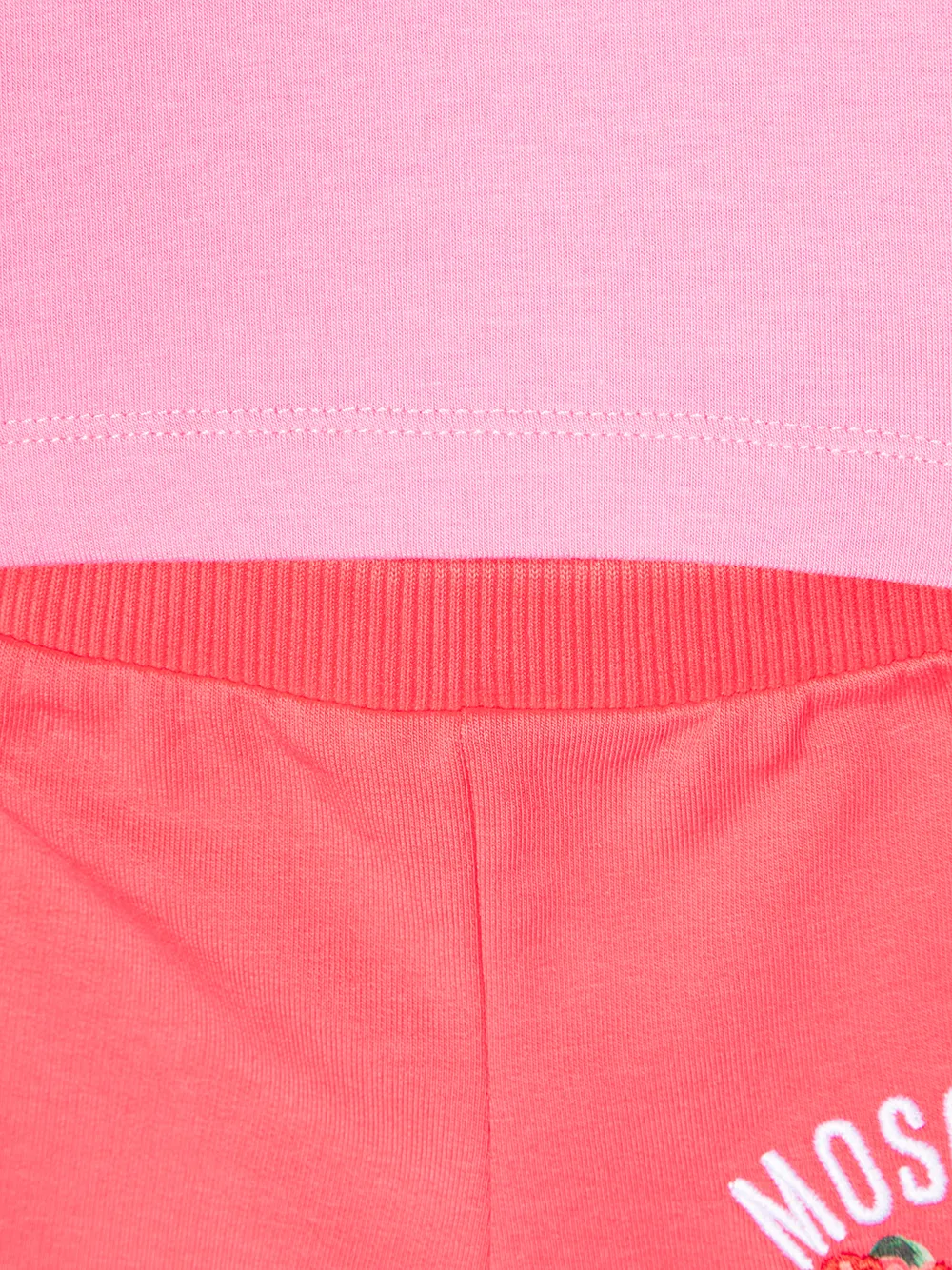 фото Moschino kids спортивный костюм с цветочным принтом и логотипом