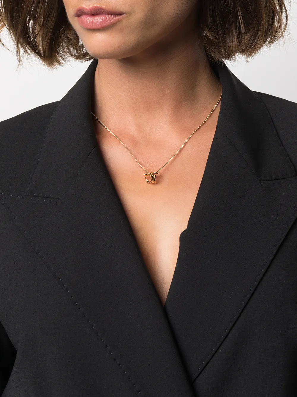 Image 2 of Saint Laurent Monogram Twist pendant necklace