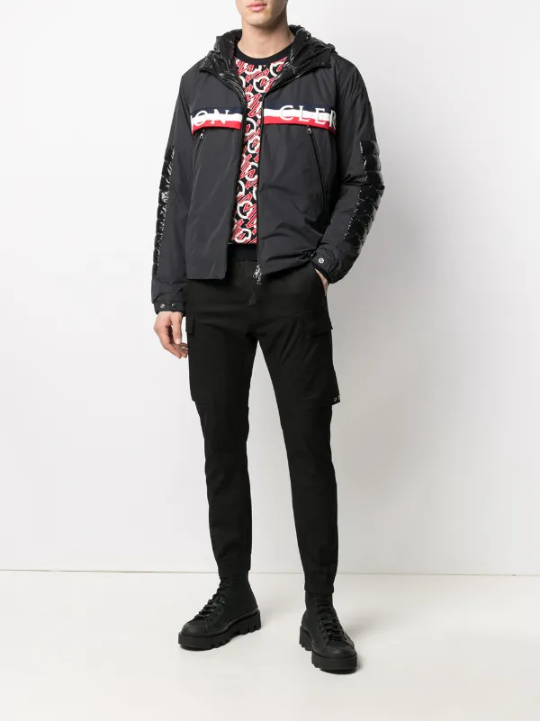 Moncler jacquard-logo crew-neck Jumper | Blue | FARFETCH ID