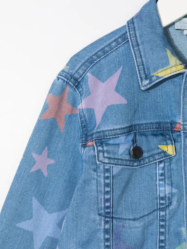 star print denim jacket