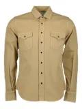 Saint Laurent stonewashed western denim shirt - Neutrals