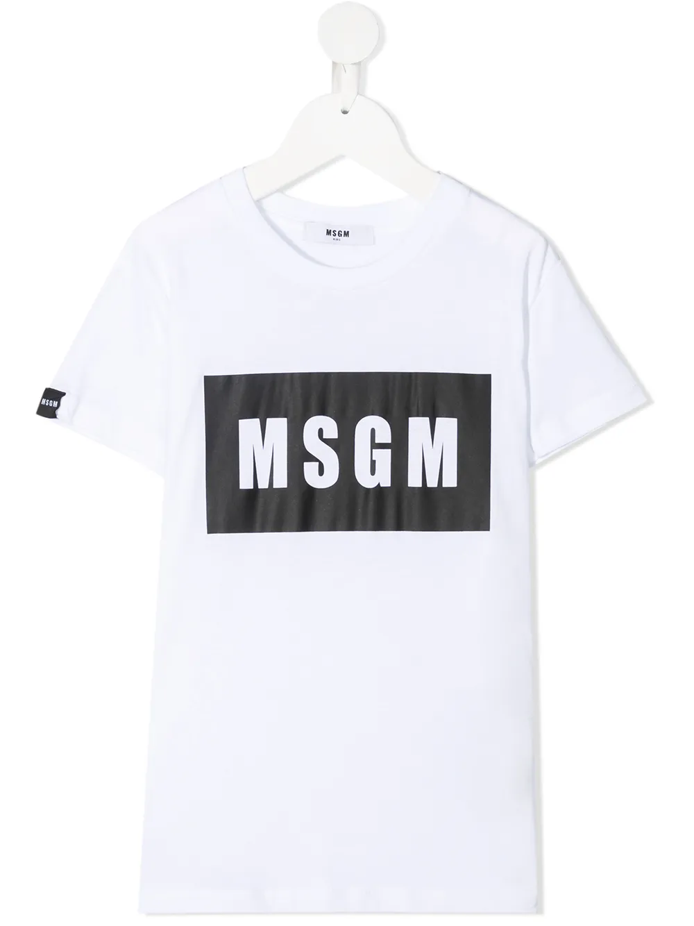 

MSGM Kids playera con logo estampado - Blanco