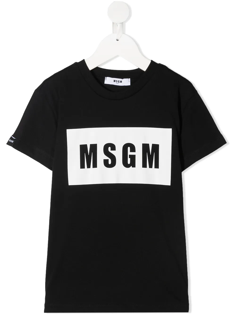 

MSGM Kids playera con logo estampado - Negro