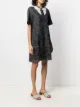 Chloé lace-trim floral denim dress