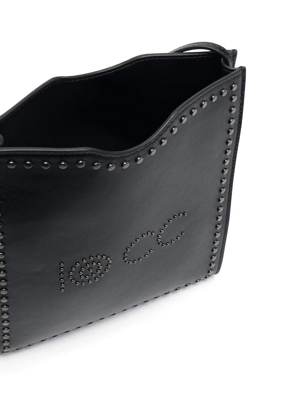 Shop 10 Corso Como Logo-studded Leather Shoulder Bag In Black