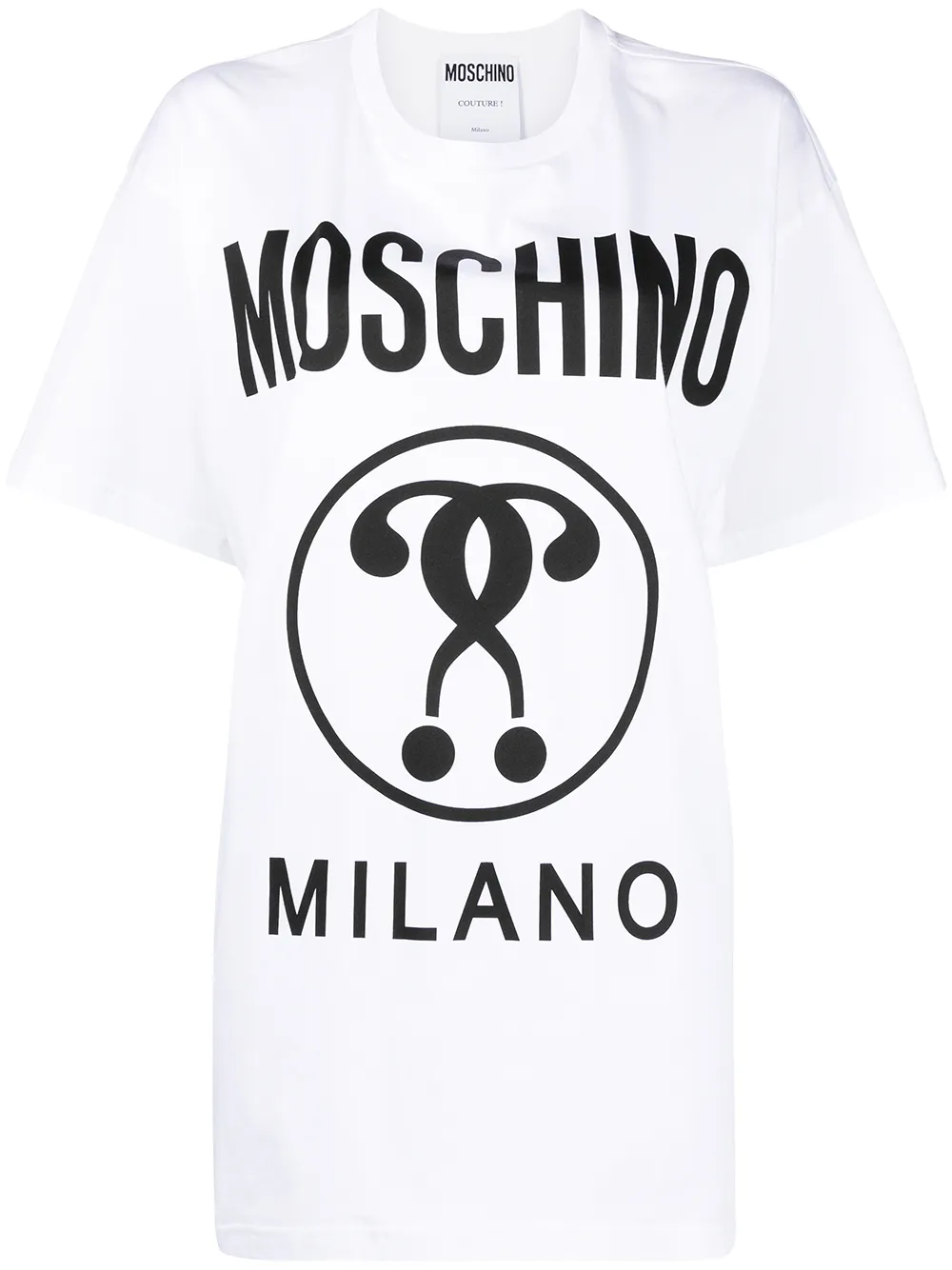 фото Moschino футболка с принтом double question mark