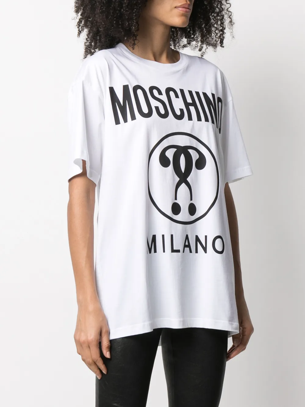 фото Moschino футболка с принтом double question mark