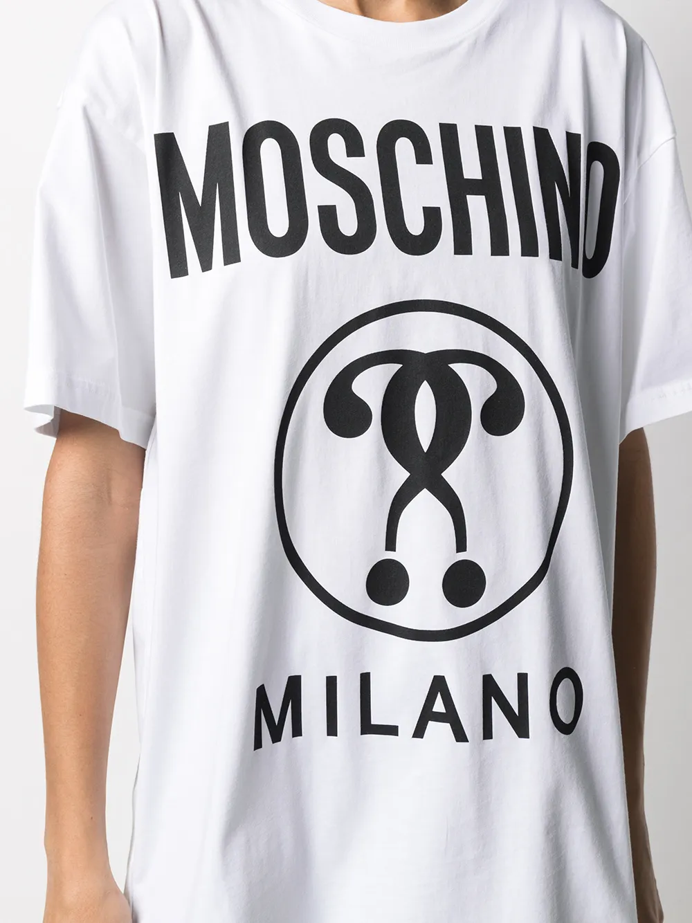 фото Moschino футболка с принтом double question mark