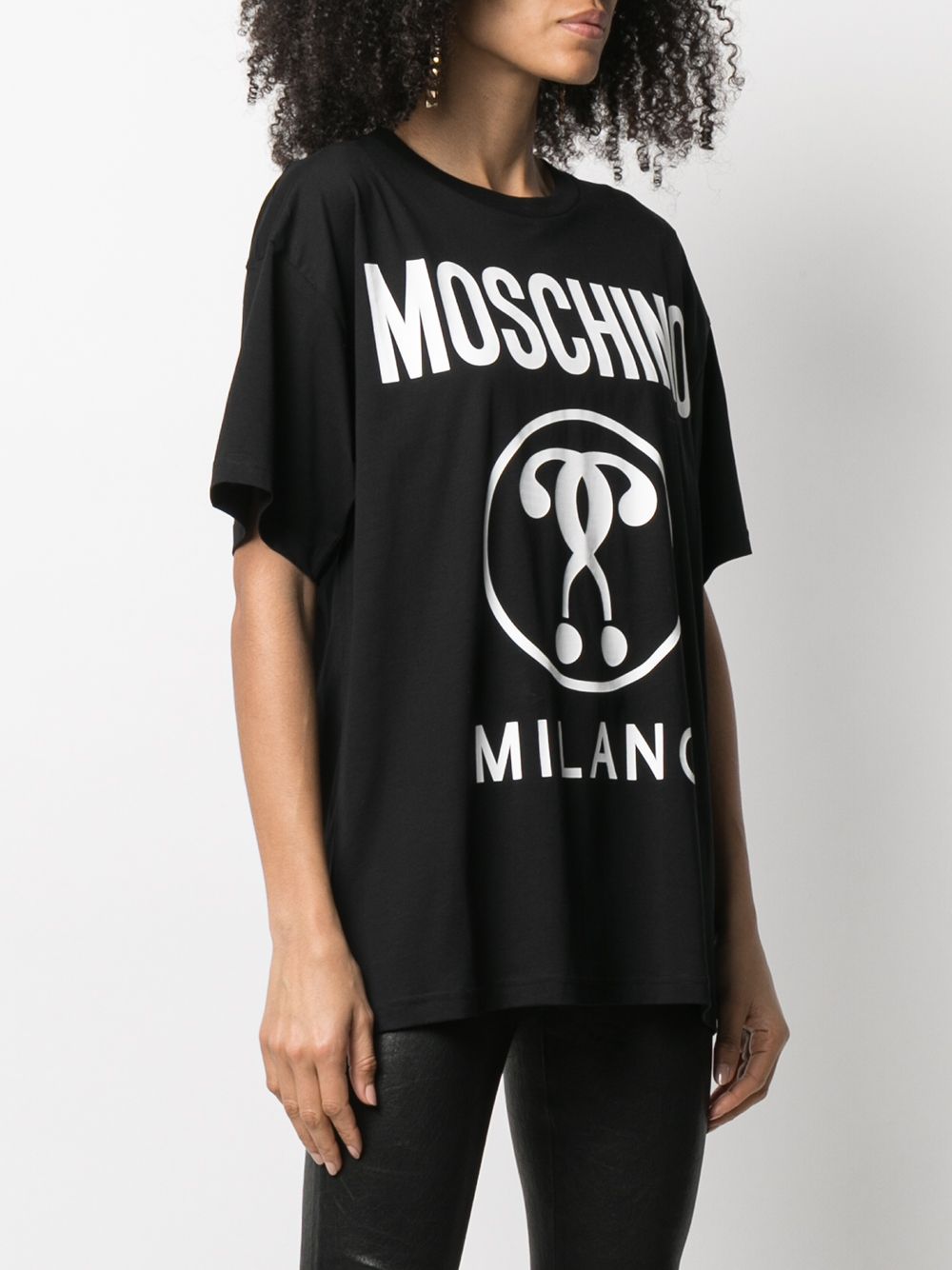 фото Moschino футболка с принтом double question mark