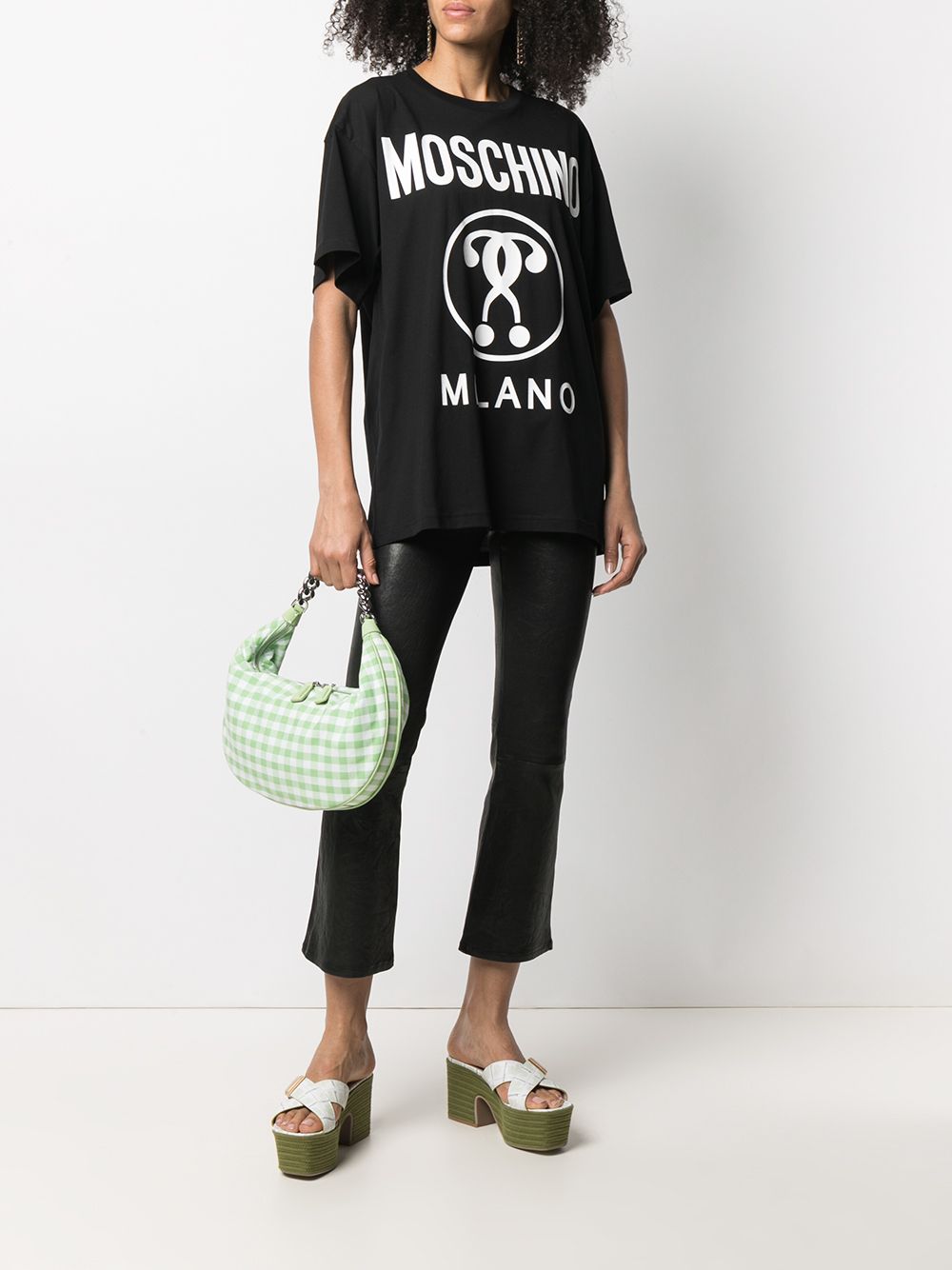 фото Moschino футболка с принтом double question mark