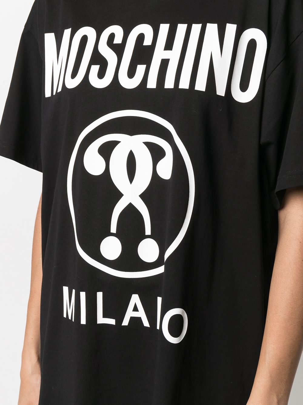 фото Moschino футболка с принтом double question mark