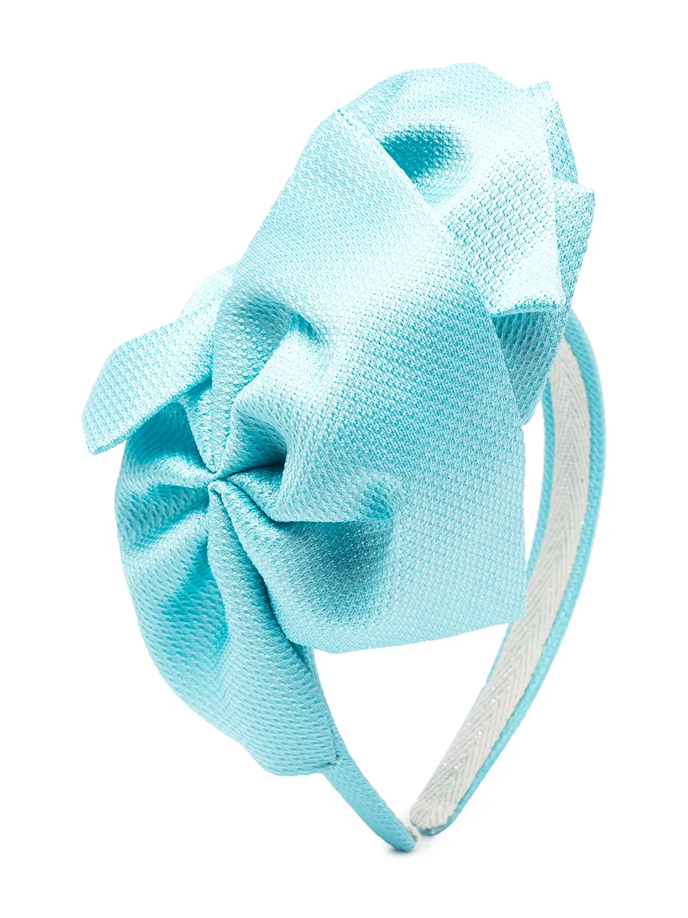 Click to view more detailed imagery on our partner's website Abel & Lula Kids' Bow Applique Headband In Blue