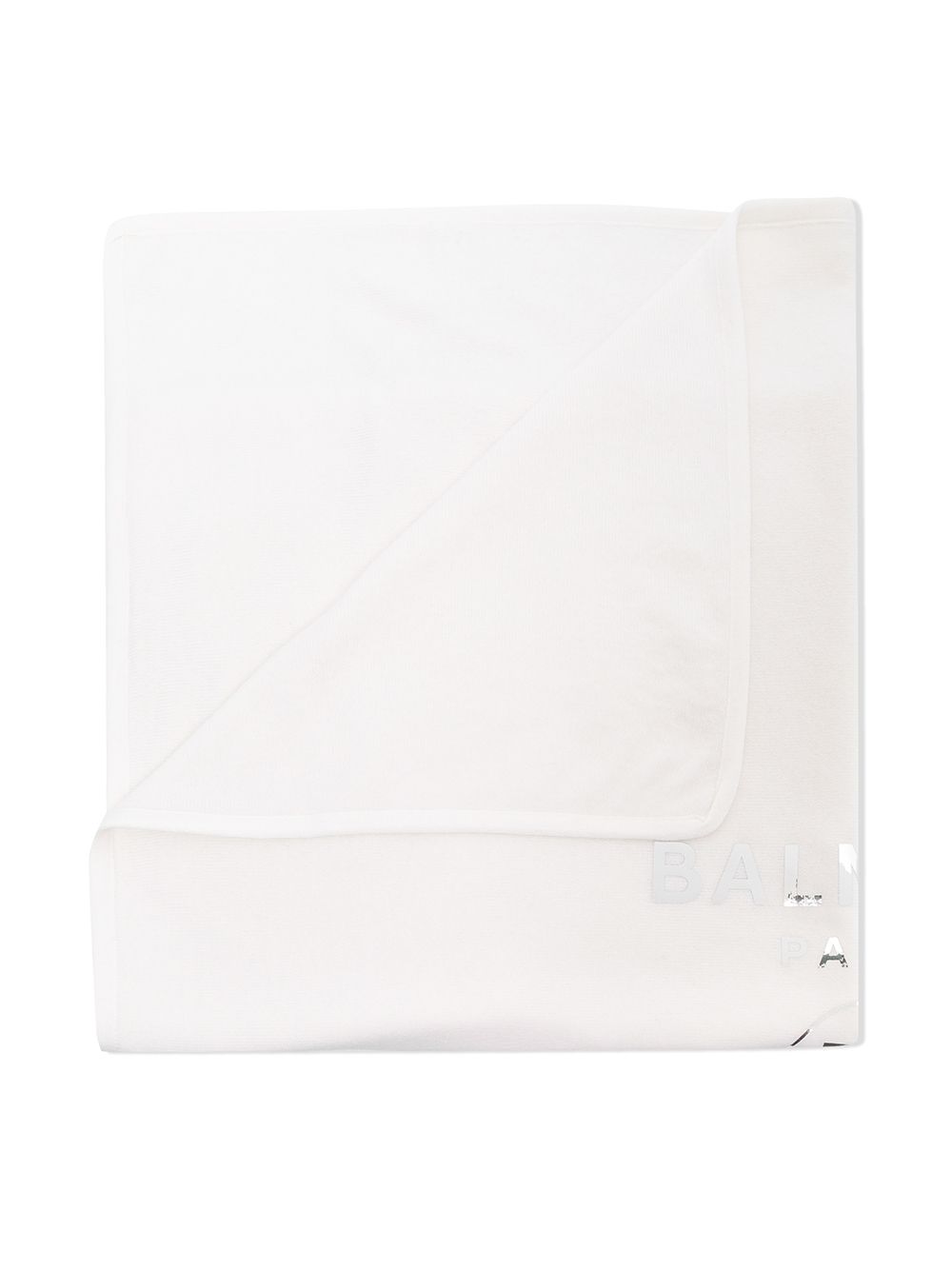 Balmain Logo-print Cashmere Blanket In Neutrals
