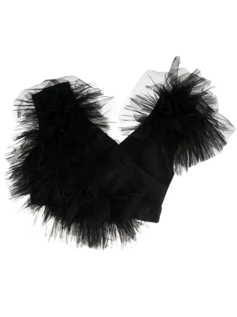 Loulou mesh cropped top