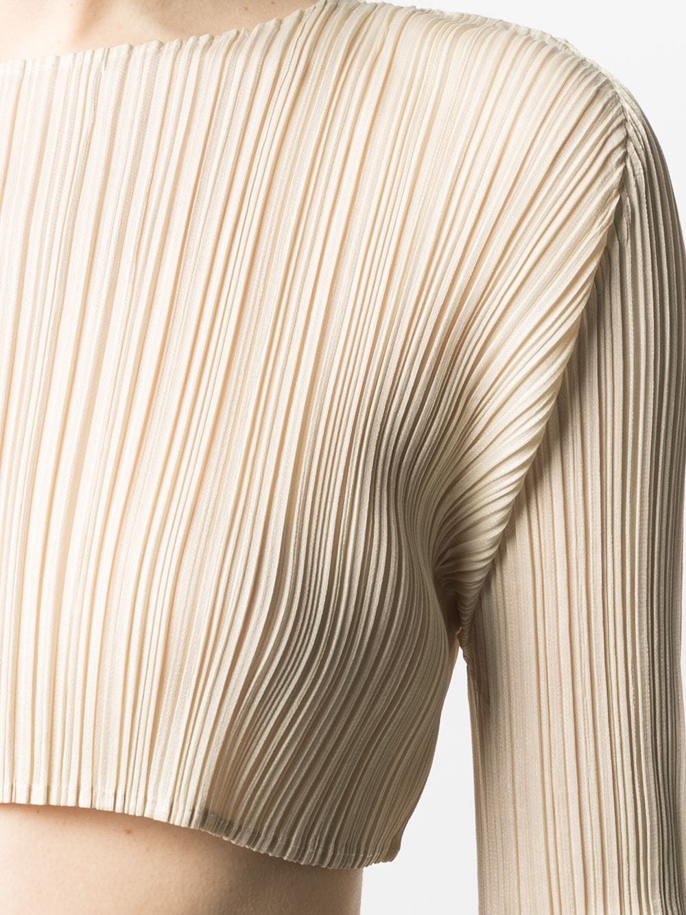 фото Pleats please issey miyake плиссированный укороченный топ с длинными рукавами