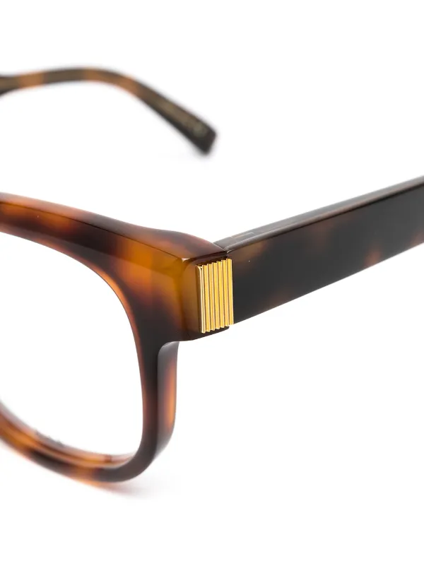 Dunhill Tortoiseshell Logo Plaque Glasses | Brown | FARFETCH ID display picture 2