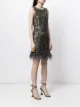 Rachel Gilbert sequin-embellished feather mini dress