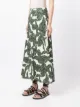 Rachel Gilbert leaf-print linen midi skirt