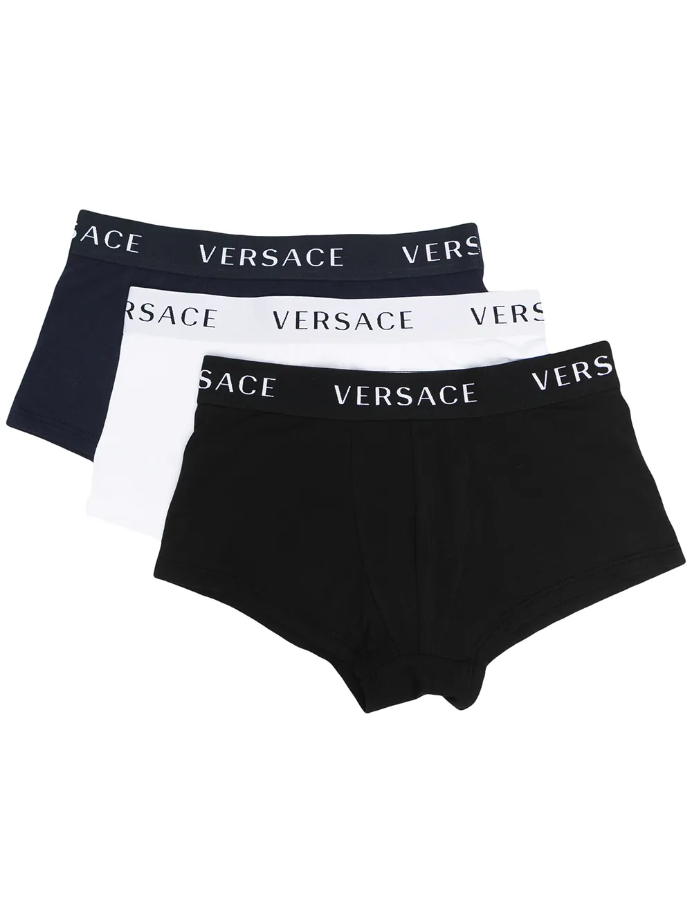 

Versace set de tres bóxeres con logo - Azul