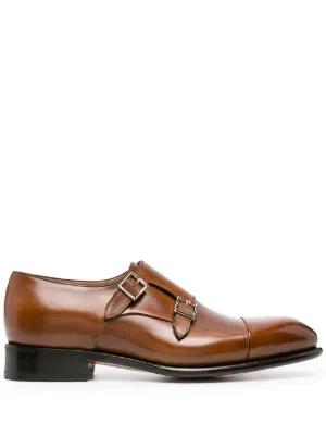 Double monk clearance tan shoes