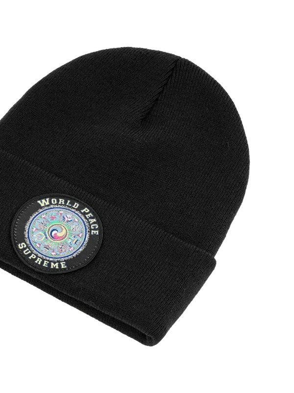 帽子 Supreme Peace Embroidered Beanie Black Supreme Peace Embroidered Beanie | stadiumgoods | REVERSIBLE