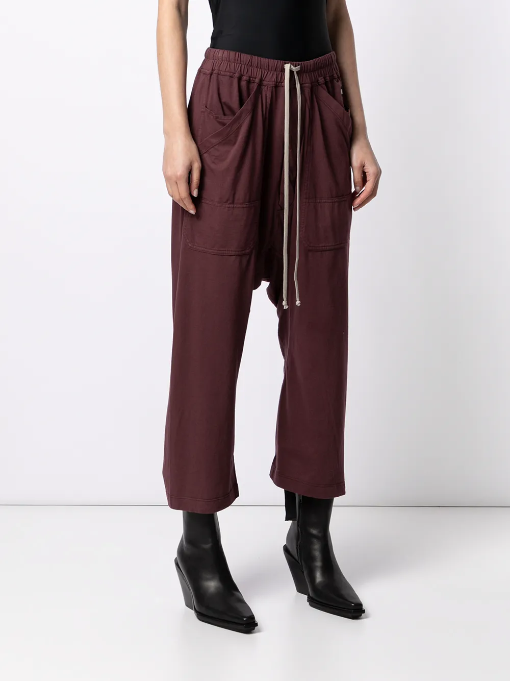 фото Rick owens drkshdw брюки с низким шаговым швом