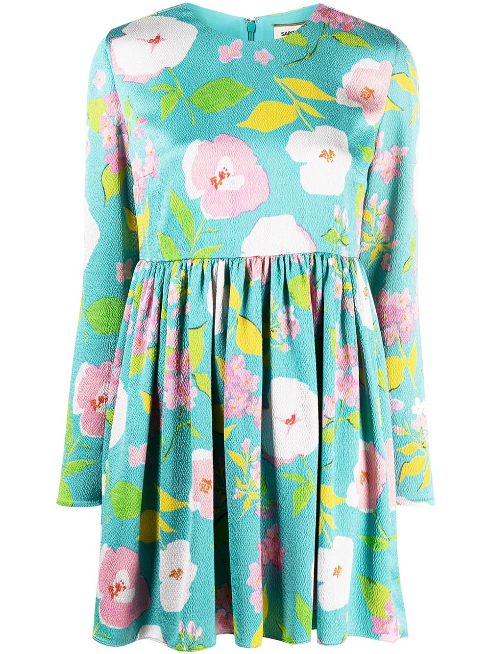 floral-print babydoll dress