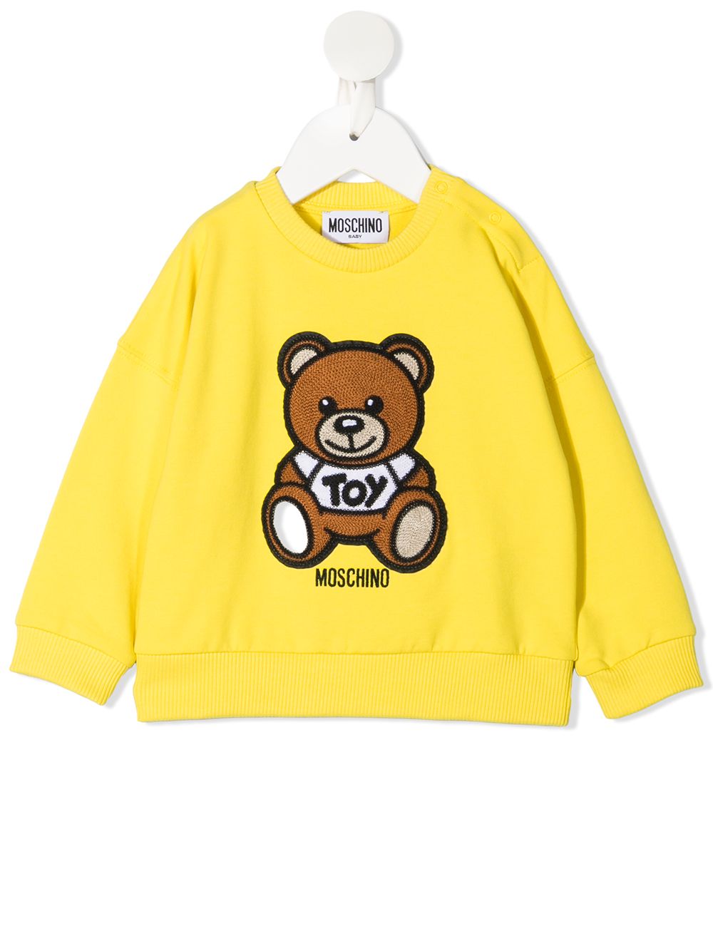 фото Moschino kids толстовка с круглым вырезом и вышивкой teddy bear