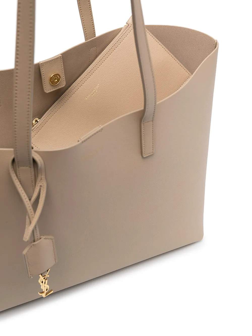 Shop Saint Laurent Shopping Tote Bag In Neutrals