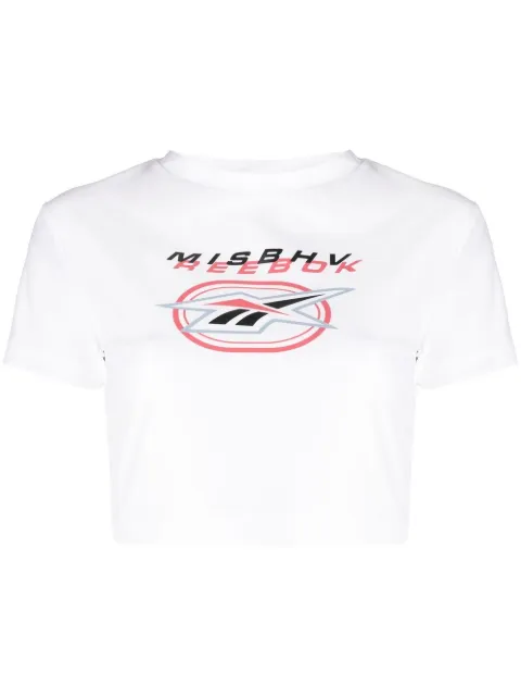Reebok logo-print cropped T-shirt