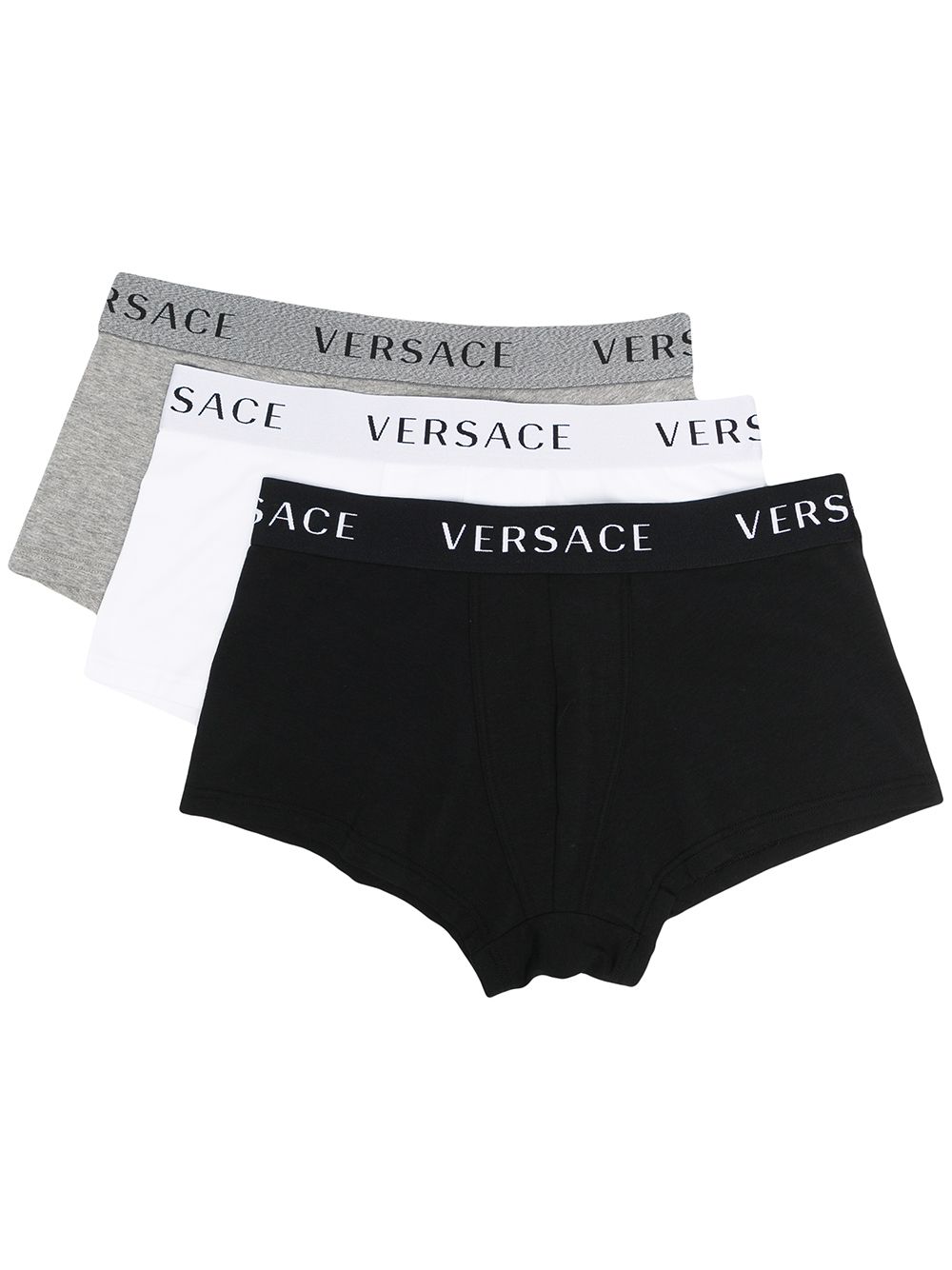 ＜Farfetch＞ Versace ロゴ ボクサーパンツ セット - ブラック