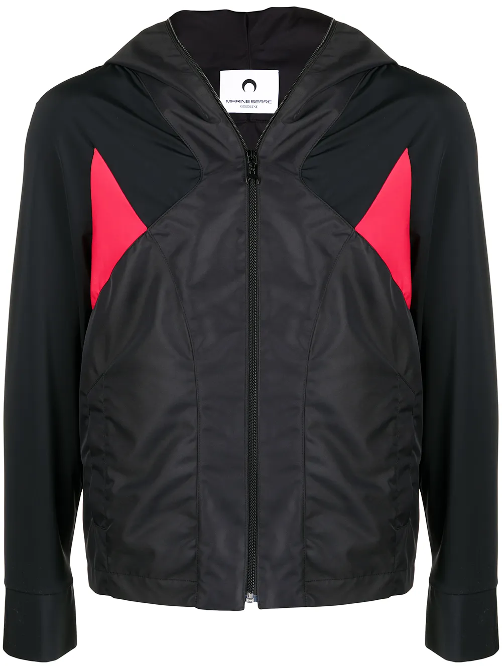 marine serre veste zippée colour block - noir