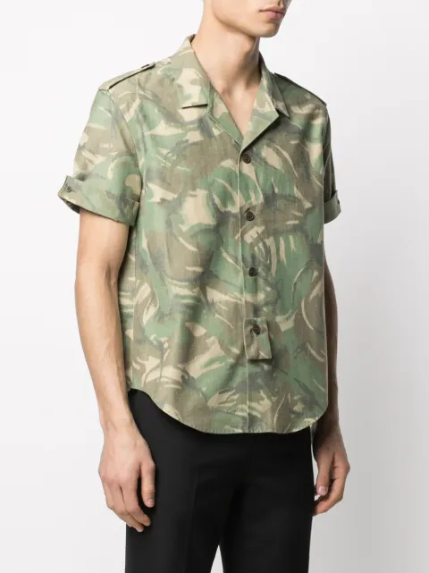 saint laurent camo shirt