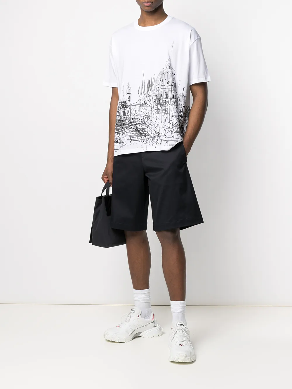 фото Valentino футболка с короткими рукавами и графичным принтом