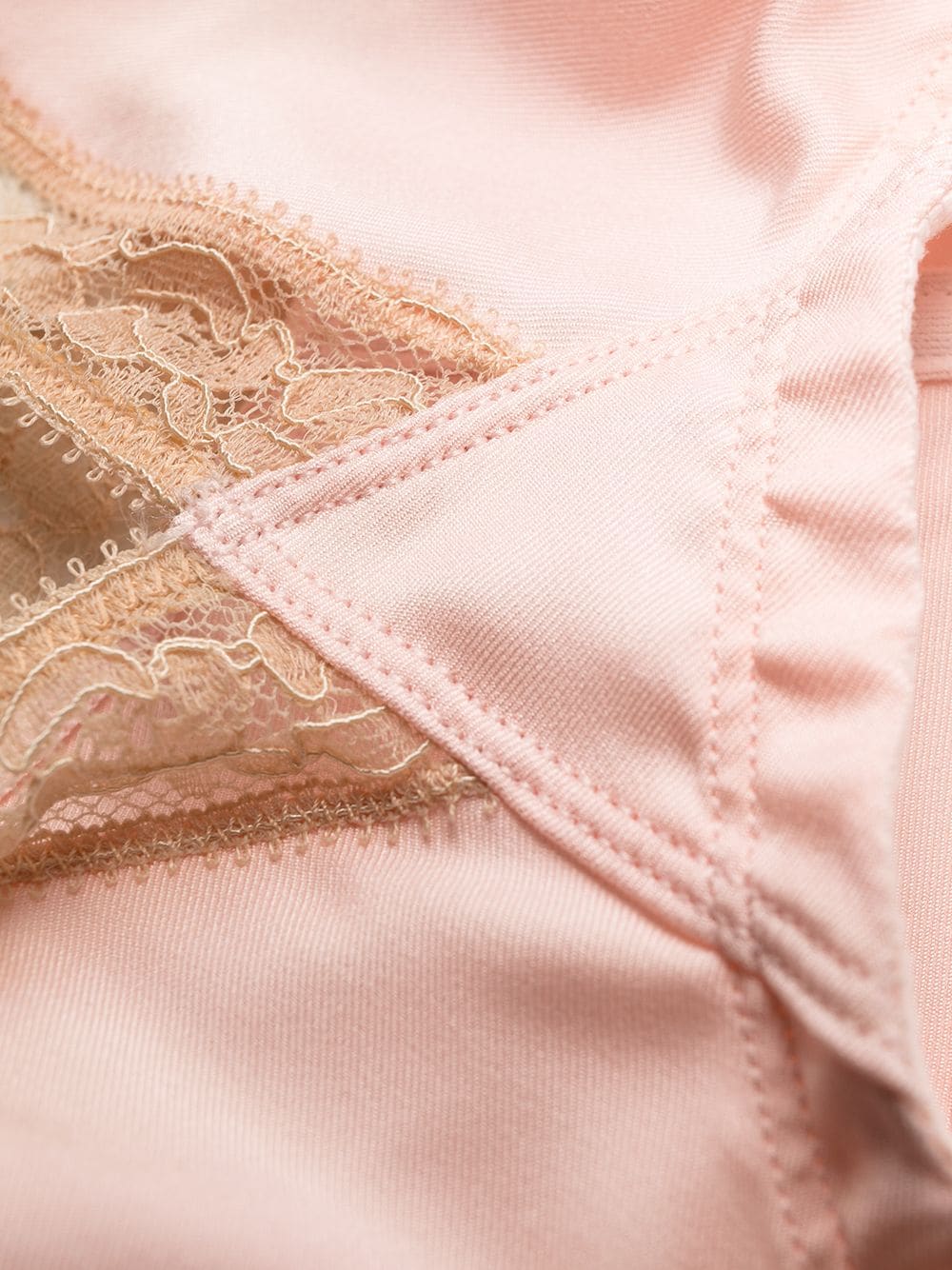 Shop Eres Lace-trim Silk-blend Bra In Pink