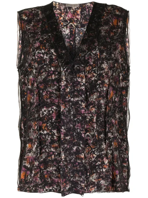 Bottega Veneta Pre-Owned abstract pattern sleeveless top