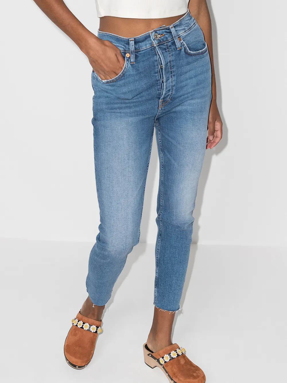 RE/DONE Cropped jeans - Blauw