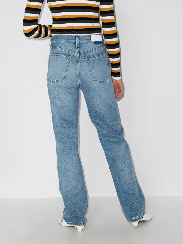 90s high-rise straight-leg jeans 